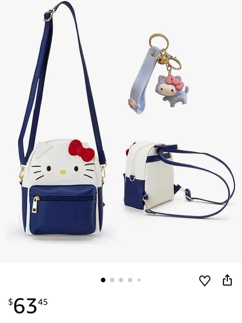 Hello Kitty Kids Navy & White Mini Backpack - Picture 3 of 3